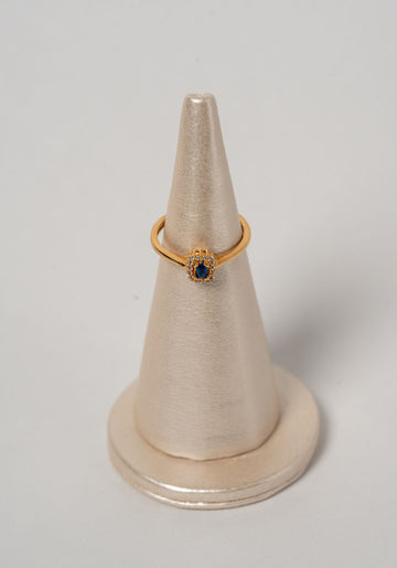 ANILLO CIRCON CUADRADO AZUL