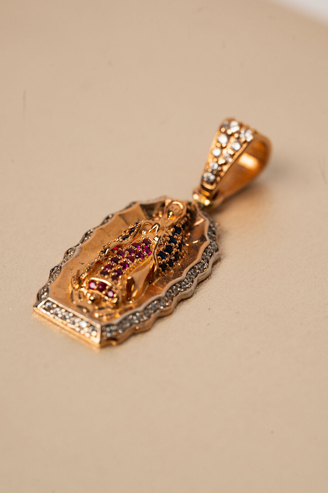 Dije Guadalupe Oro Rosa